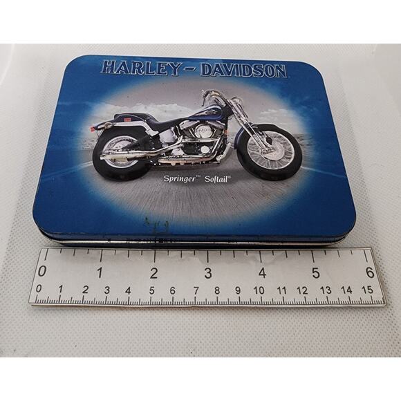 TIN-HARLEY DAVIDSON-SPRINGER SOFTTAIL-Motorcycle-3-D Motorcycle On Front - Picture 10 of 10